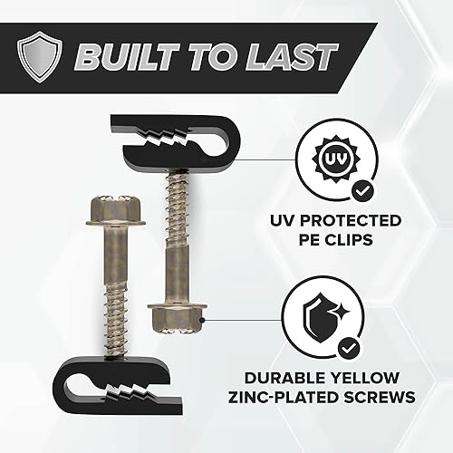 Miniatura 3 de THE CIMPLE CO - Mini clips de cable de alambre, clip de cable de alambre eléctrico, clip de tornillo de 110 in (3 mm) y sujetador, negro (100 piezas