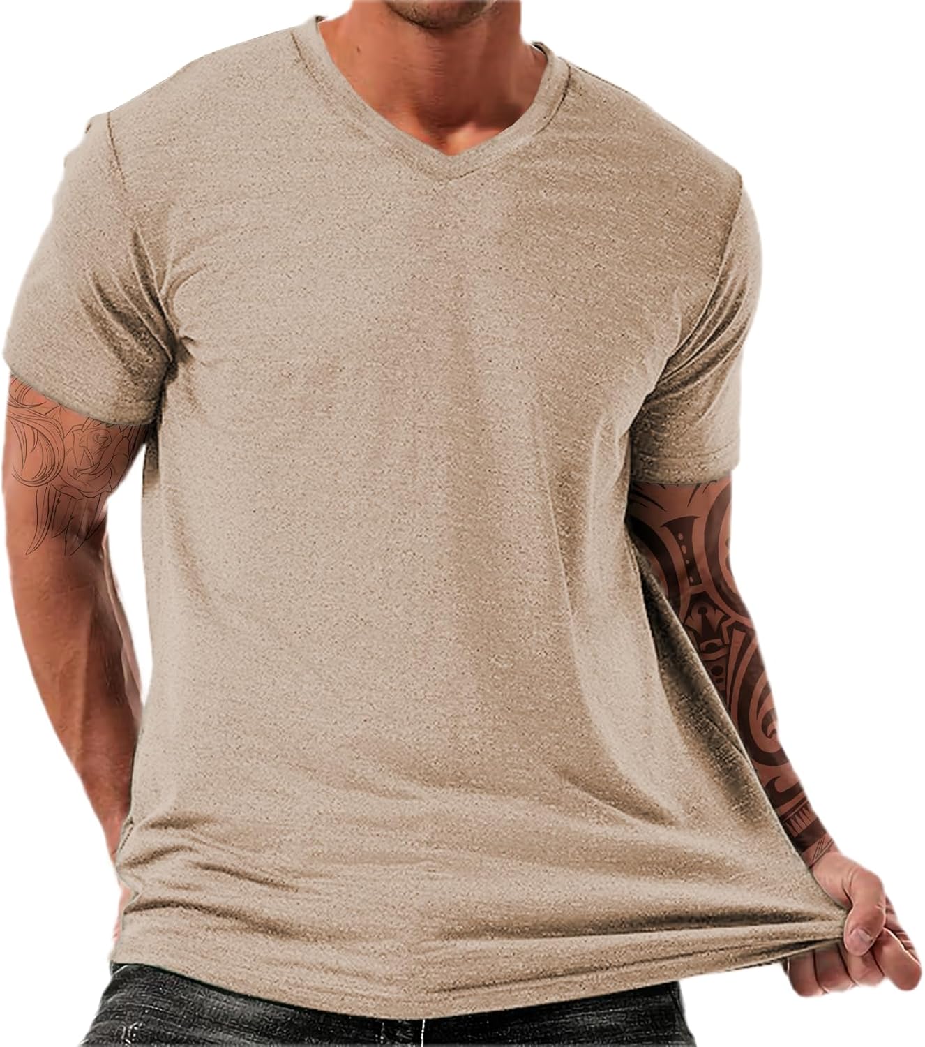 Breathable Gym Tshirts for Men Short Sleeves Oversized Fishing Shirt Casual Basic Tops Midweight Summer Beach Tops
