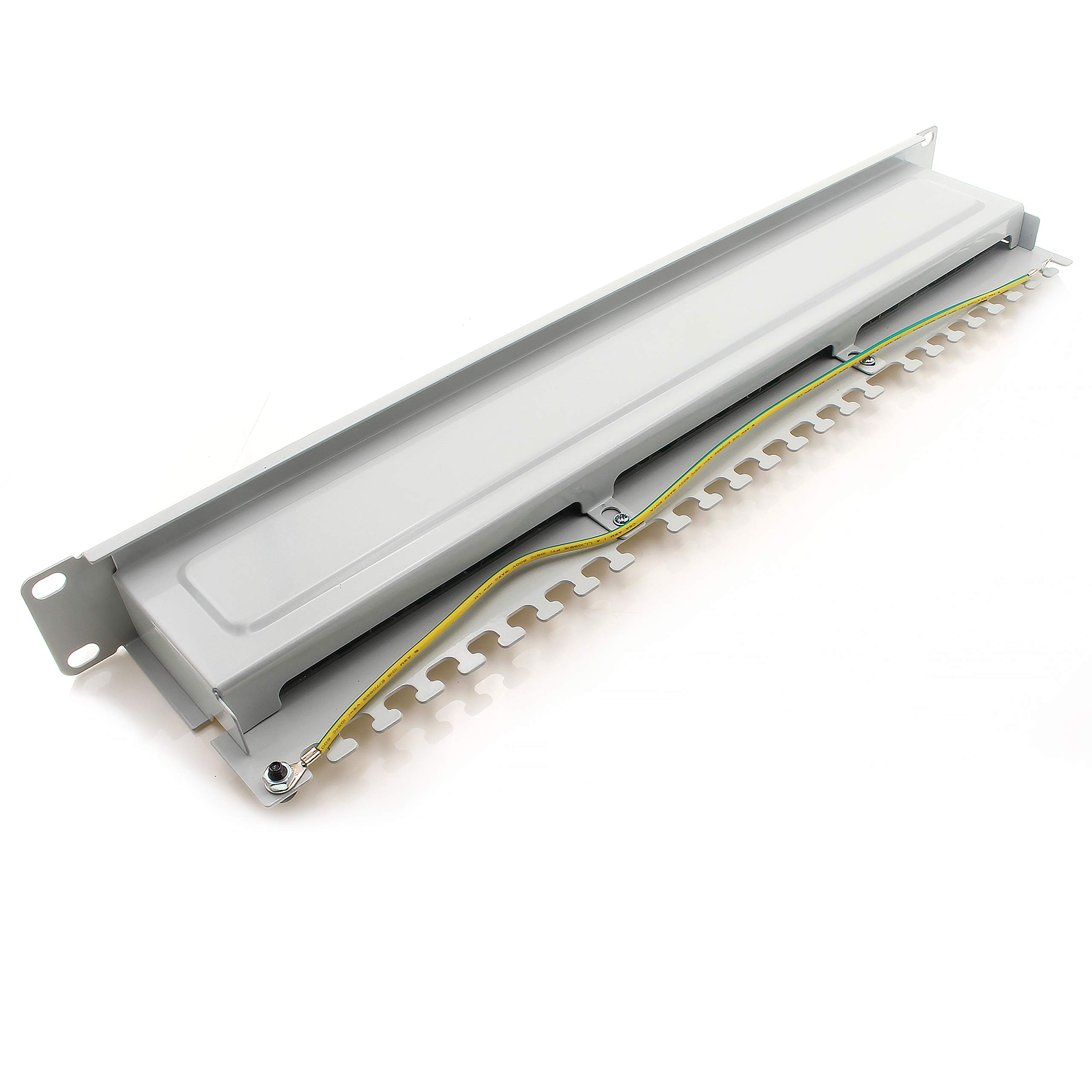 1aTTack.de 367464 Panneau de brassage CAT6 24 ports panneau de distribution blanc LSA+ technologie de connexion distribution réseau - RJ45 - TIA 568 A/B - blanc