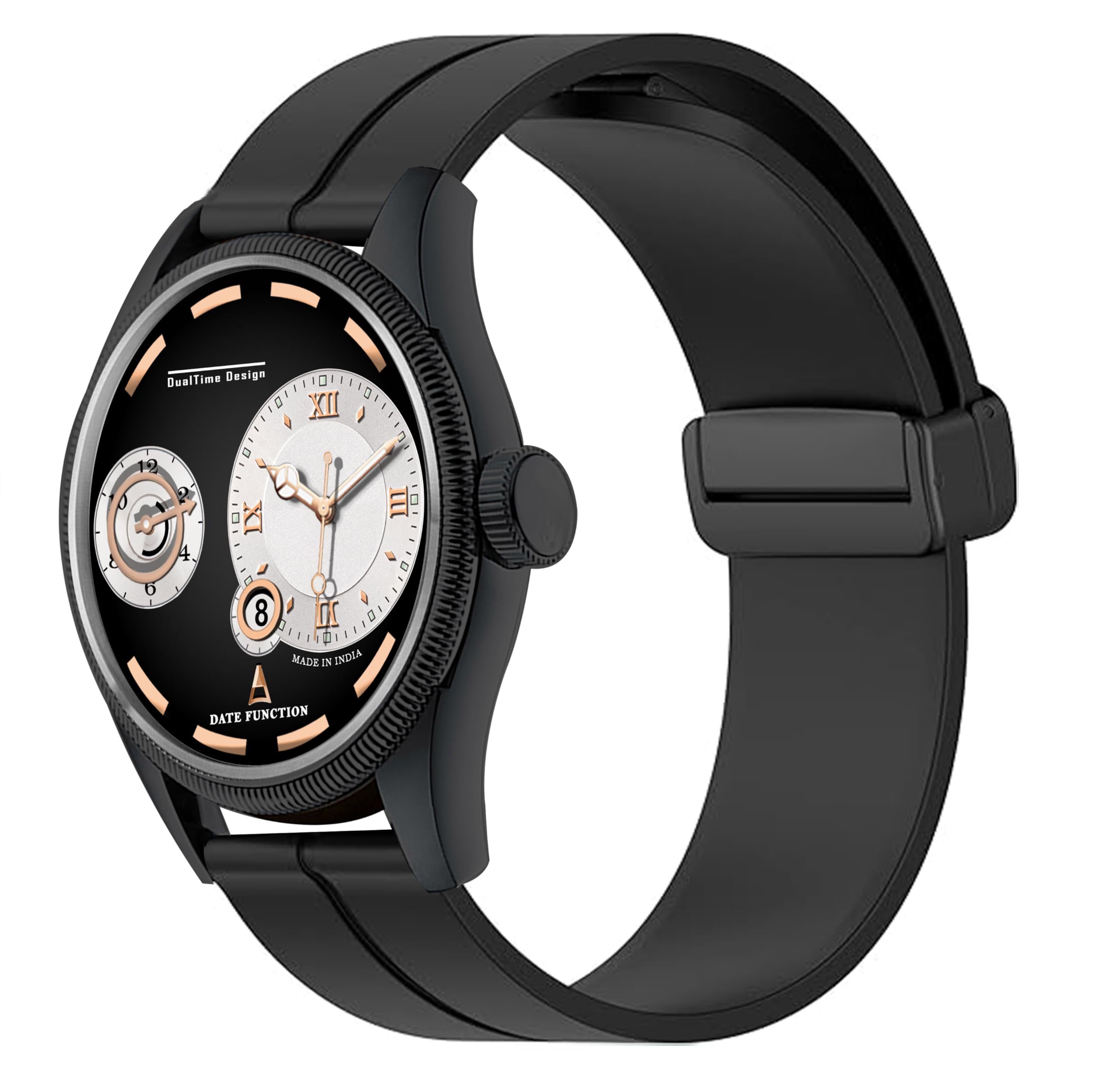 3D Glass Chonograph Date Display Analoge Silicone Magnetic Strap Watch for Men (B0D8W8G78D) Amazon Price History, Amazon Price Tracker