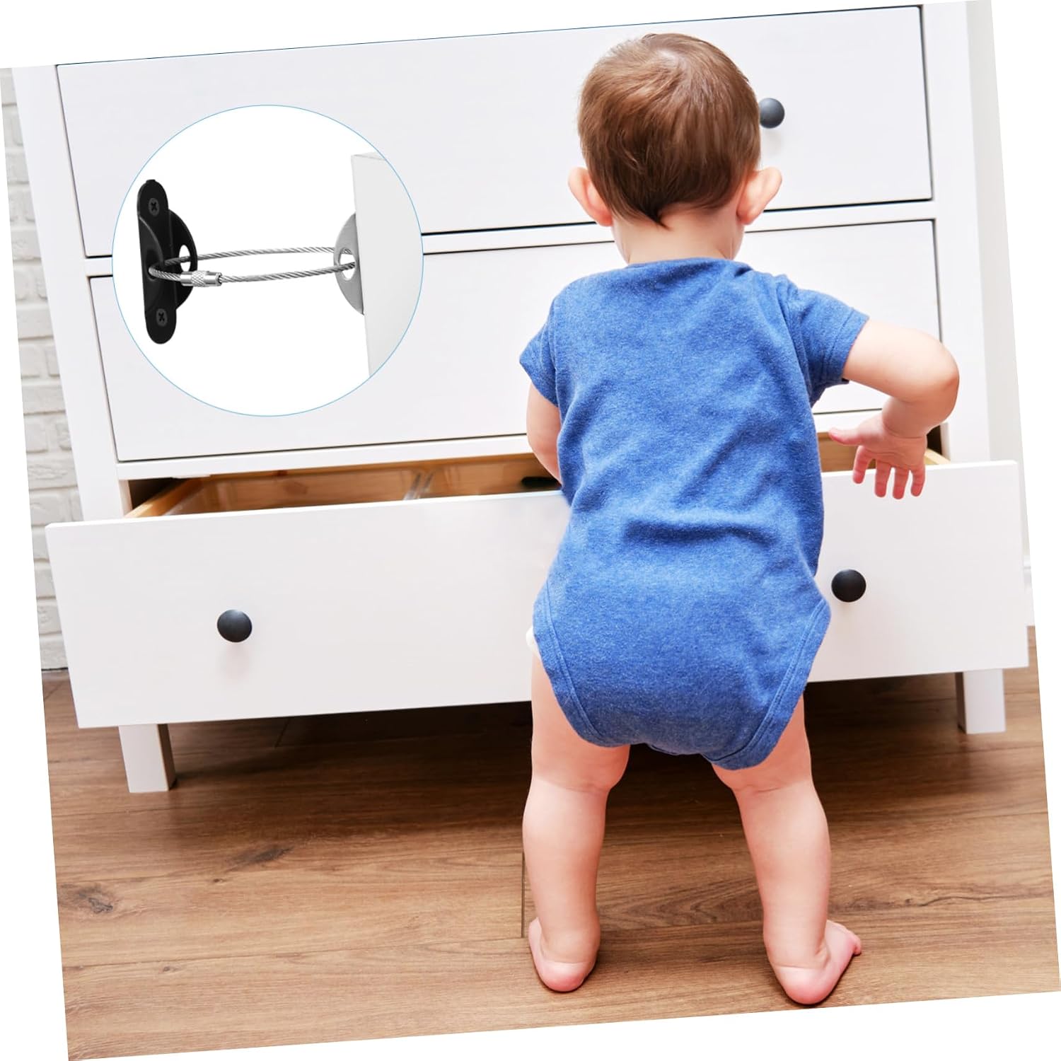 Hemoton 8pcs Proofing Furniture Anchors Secure Tip Straps for Dressers Bookcases and Cabinets Easy Installation Reinforced Cold-rolled Steel and Stainless Steel Enhanced Stability for Boy
