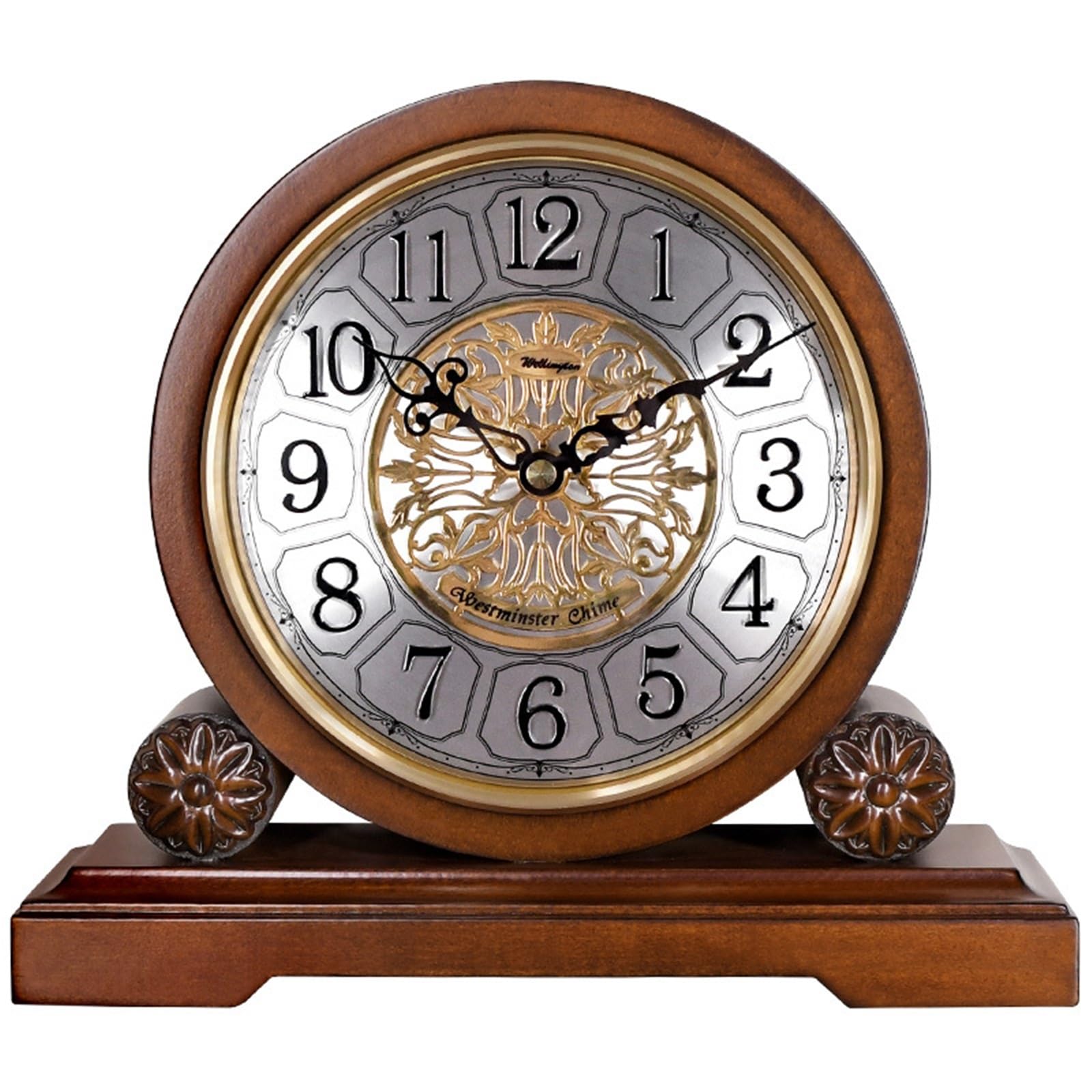 Reloj de salon vintage en madera para decorar mesas de estudio y comedores de restaurante
