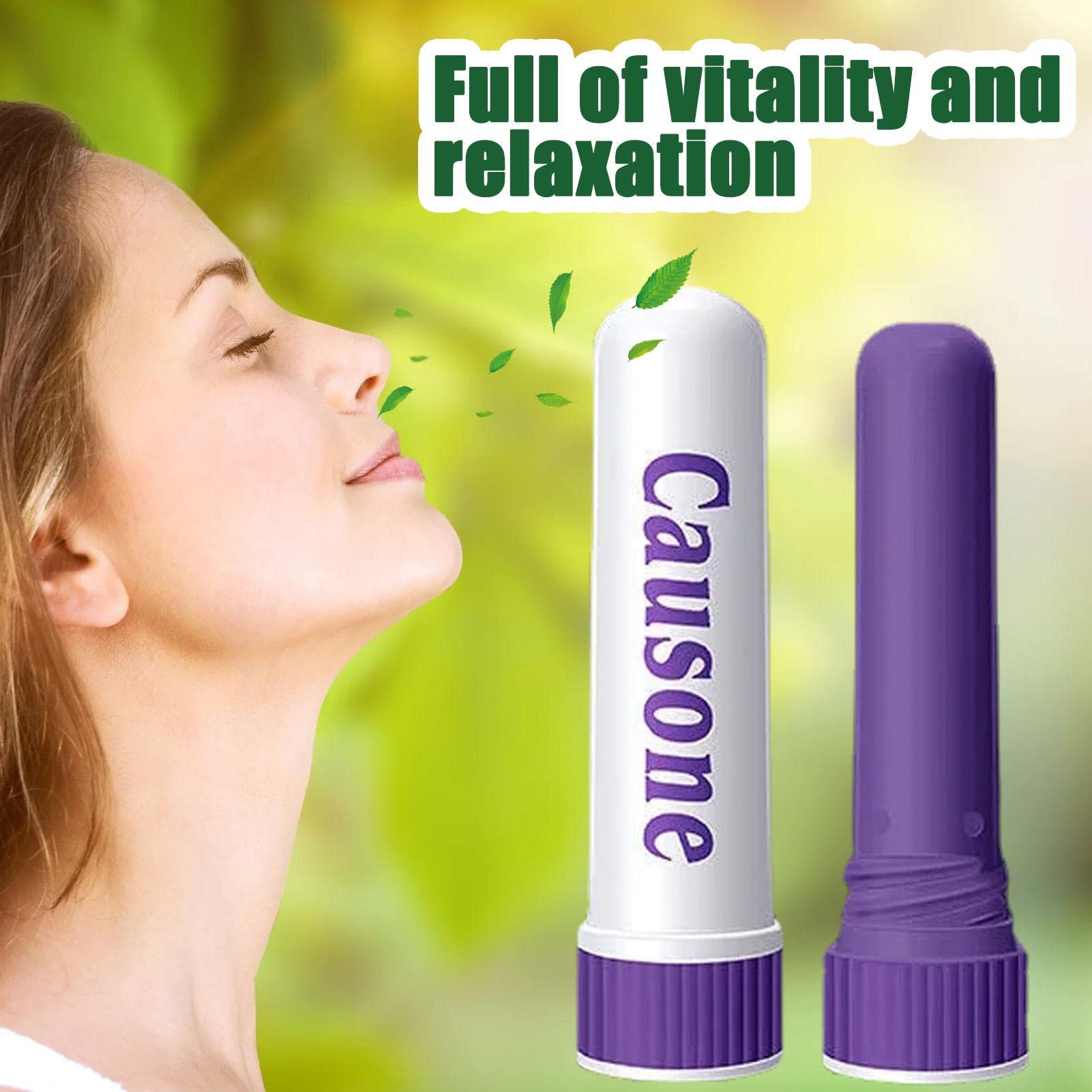 sztyft inhalatora do nosa | Inhalator olejków ?towych - Aromaterapia dla relaksu i naturalnego uspokojenia, olejek ch?odz?cy dla od?wie?enia i trze?wo?ci podczas jazdy, nauki, pracy Purble