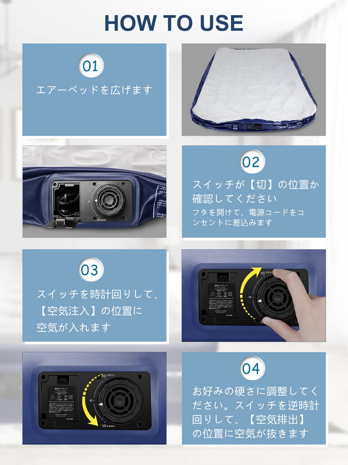 Amazon.co.jp: KYG エアーベッド ダブル エアーマットレス 空気ベッド