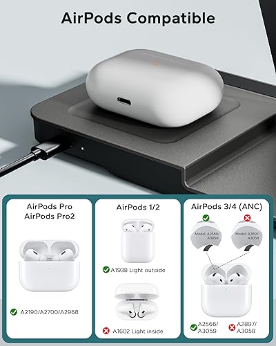 Miniatura 9 de Estación de carga 3 en 1 para múltiples dispositivos Apple, soporte de cargador inalámbrico plegable para iPhone 17 16 15 14, base de carga rápida