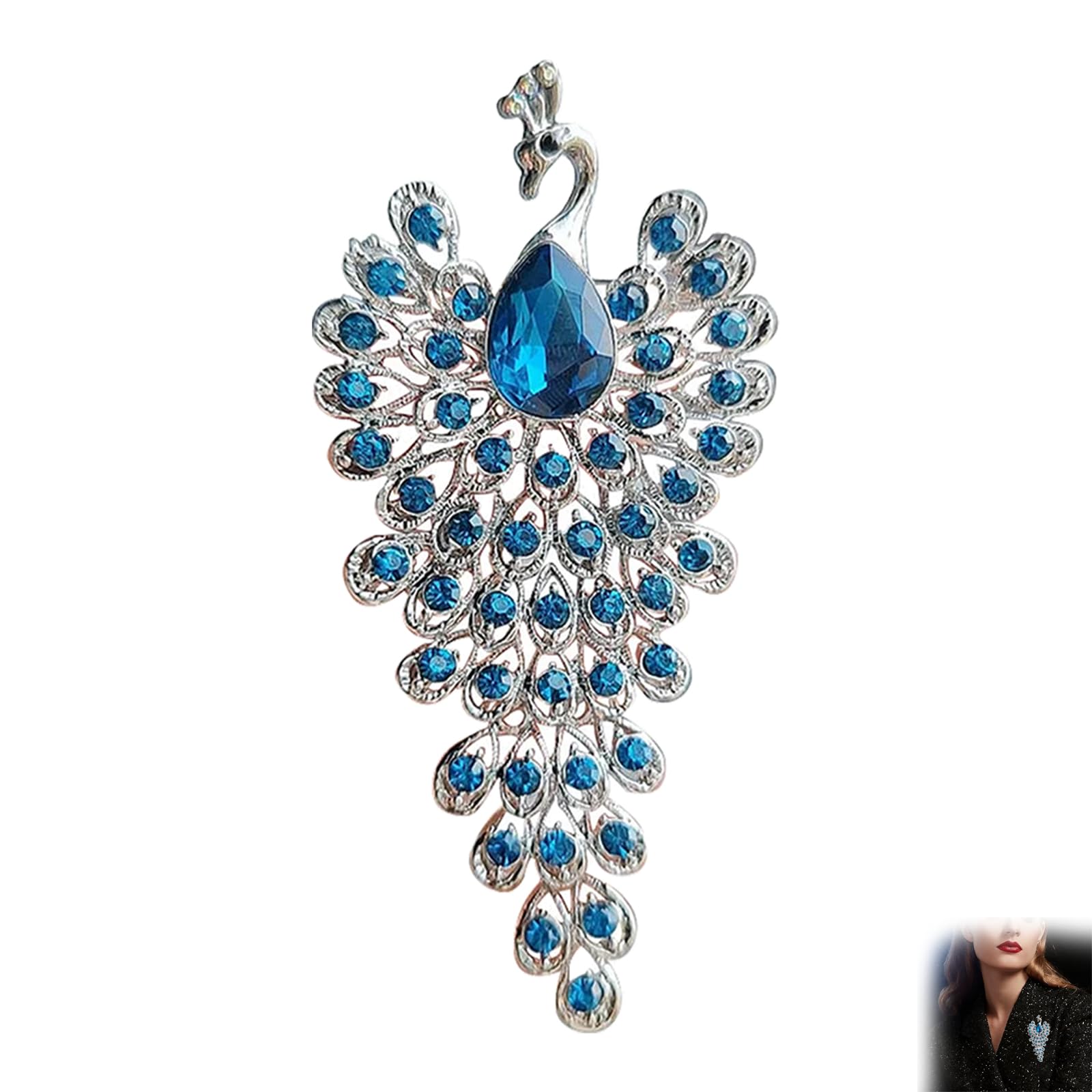 Vintage Brooch Pin for Women Men CZ Crystal Lapel Collar Hat Scarf Tie Pin Rhinestone Insect Brooch for Jackets Bags Accessories-image-40