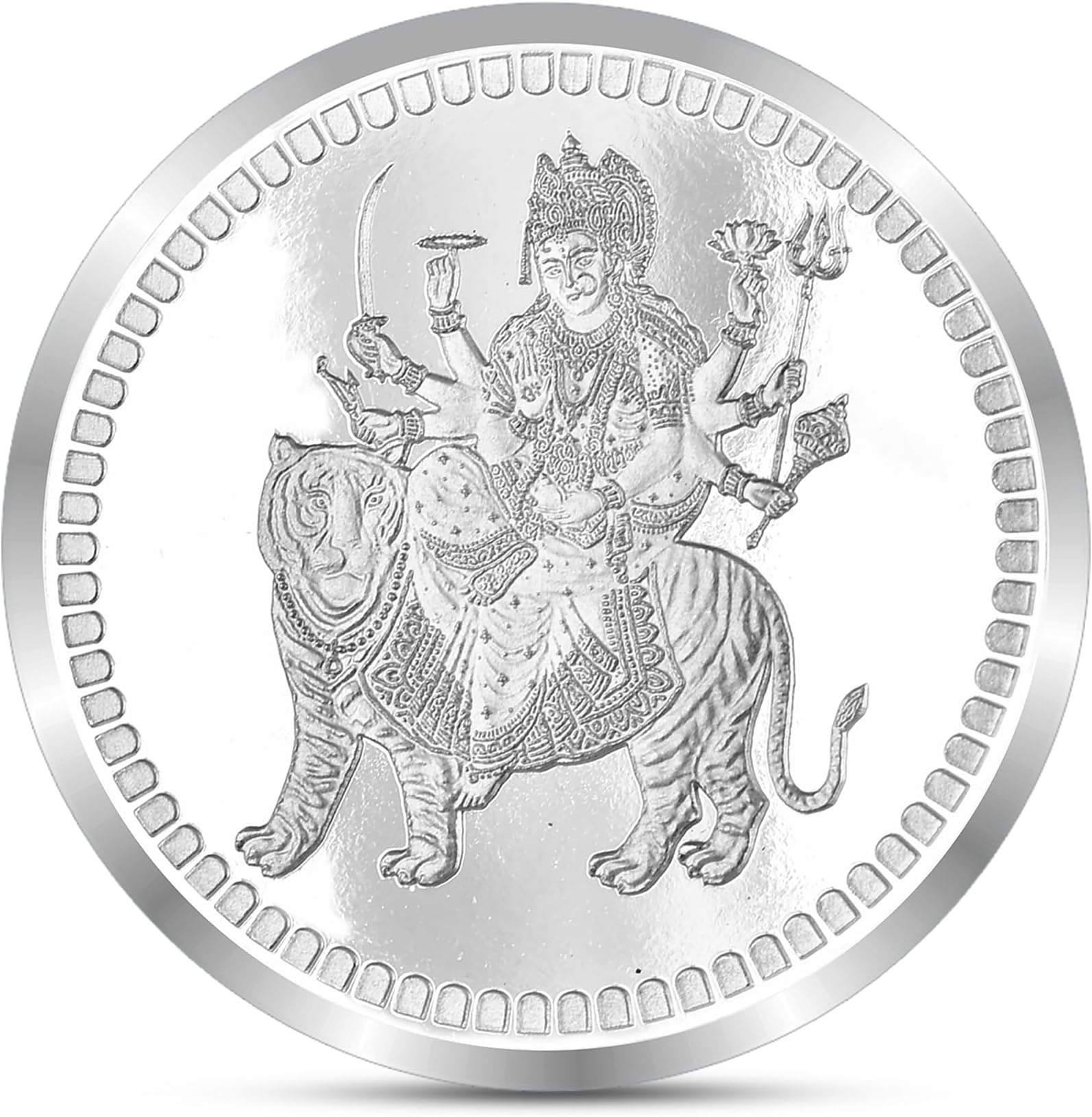 Precious Moments BIS Hallmarked Silver Coin Goddess Durga 10 gm 999 Pure