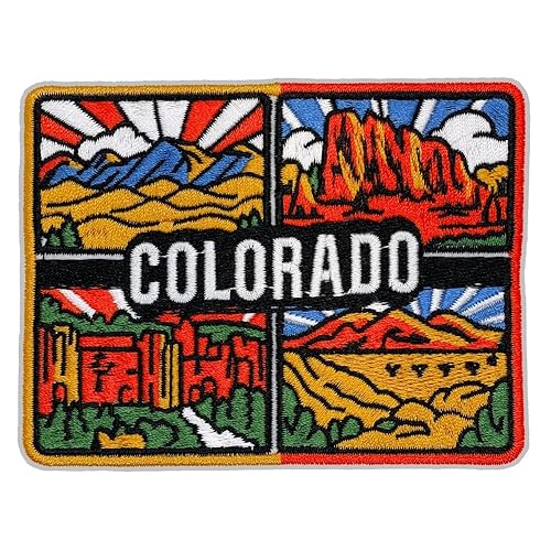 EMBROBOF Proud Colorado Patch – 3 inches, Cool Rockies Colodora Patches – Embroidered Sew On/Iron On State Patches for Backpacks