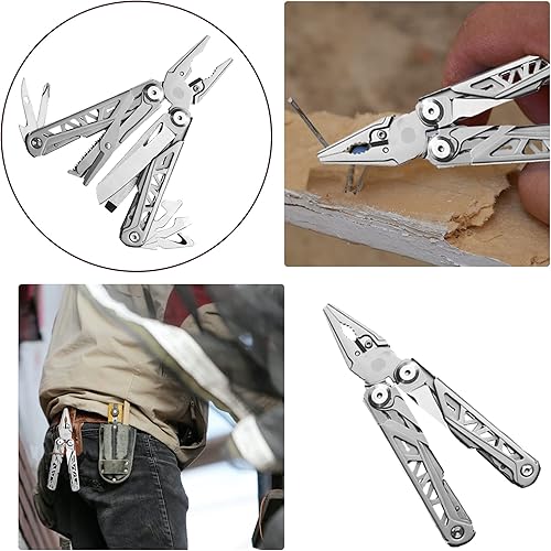 Miniatura 4 de Ascent Handyman - Alicates de herramientas de regalo 15 en 1 multiherramienta para regalo, práctico cuchillo de bolsillo, sierra para abridor de