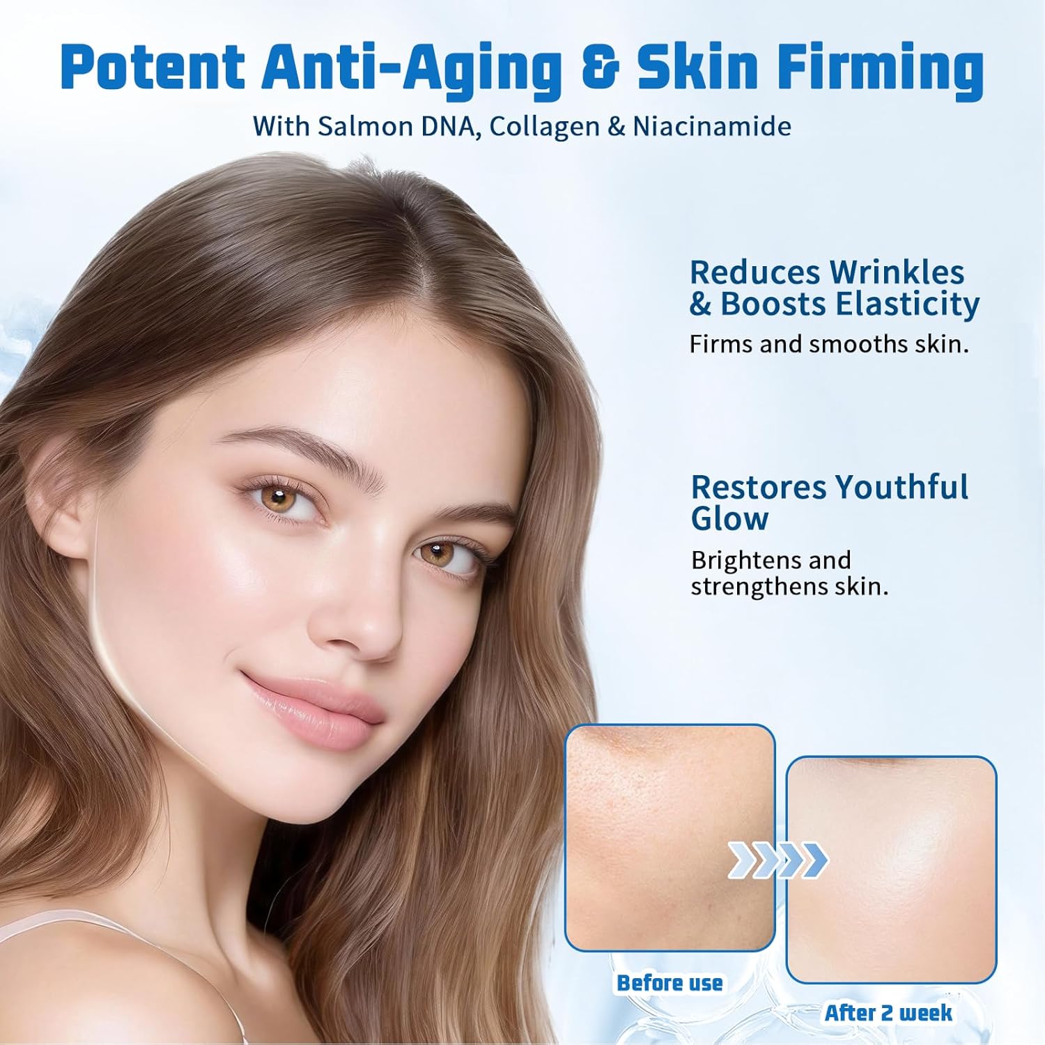 Salmon DNA PDRN Anti-Aging Serum, Microneedling Aftercare & Barrier Support with Collagen, Niacinamide & 6 Hyaluronic Acids, Wrinkles, Radiance & Hydration, Korean Skincare, 1.5 ml x 30 Vials (1Pack) - Image 3