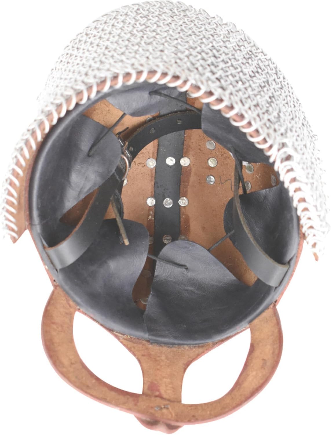 Medieval Warrior Norse Premium Viking Gjermundbu Helmet, Armor with Chainmail Aventail, 10th Century Replica, Round Cap Design