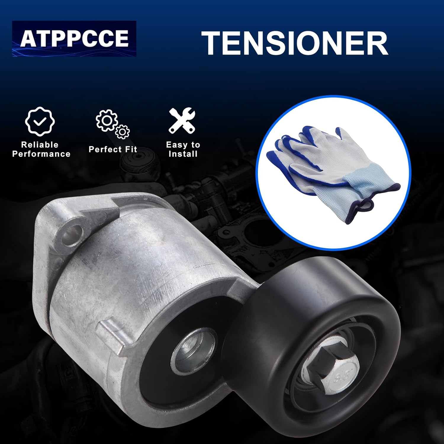 39401 Drive Belt Tensioner Assembly With Pulley For 2015-2022 H-yundai Santa Fe Tucson Sonata K-ia Sorento S-portage Optima OE#252812GGB1 252812GGB3