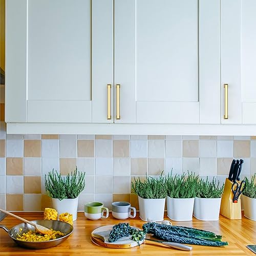Vista 63 de Asidrama 10 Pack 7.5 Inch(192mm) Brushed Brass Cabinet pulls Kitchen Cabinet Handles, Cabinet Pulls Kitchen Cabinet Hardware for Cupboard Drawer