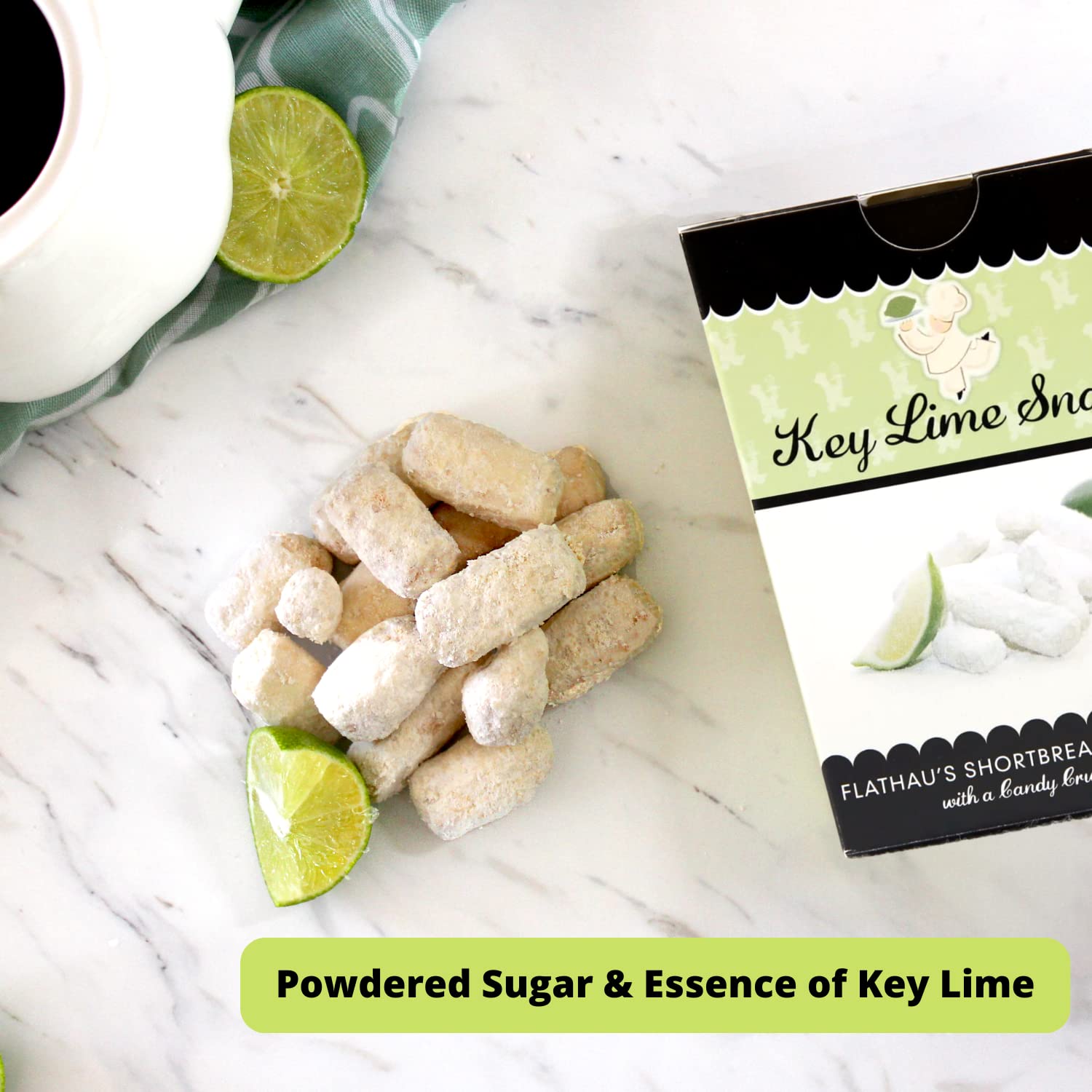 Flathau's Fine Foods Key Lime Coffee & Tea Soft Crunch Cookies, 4oz, 6 Pack