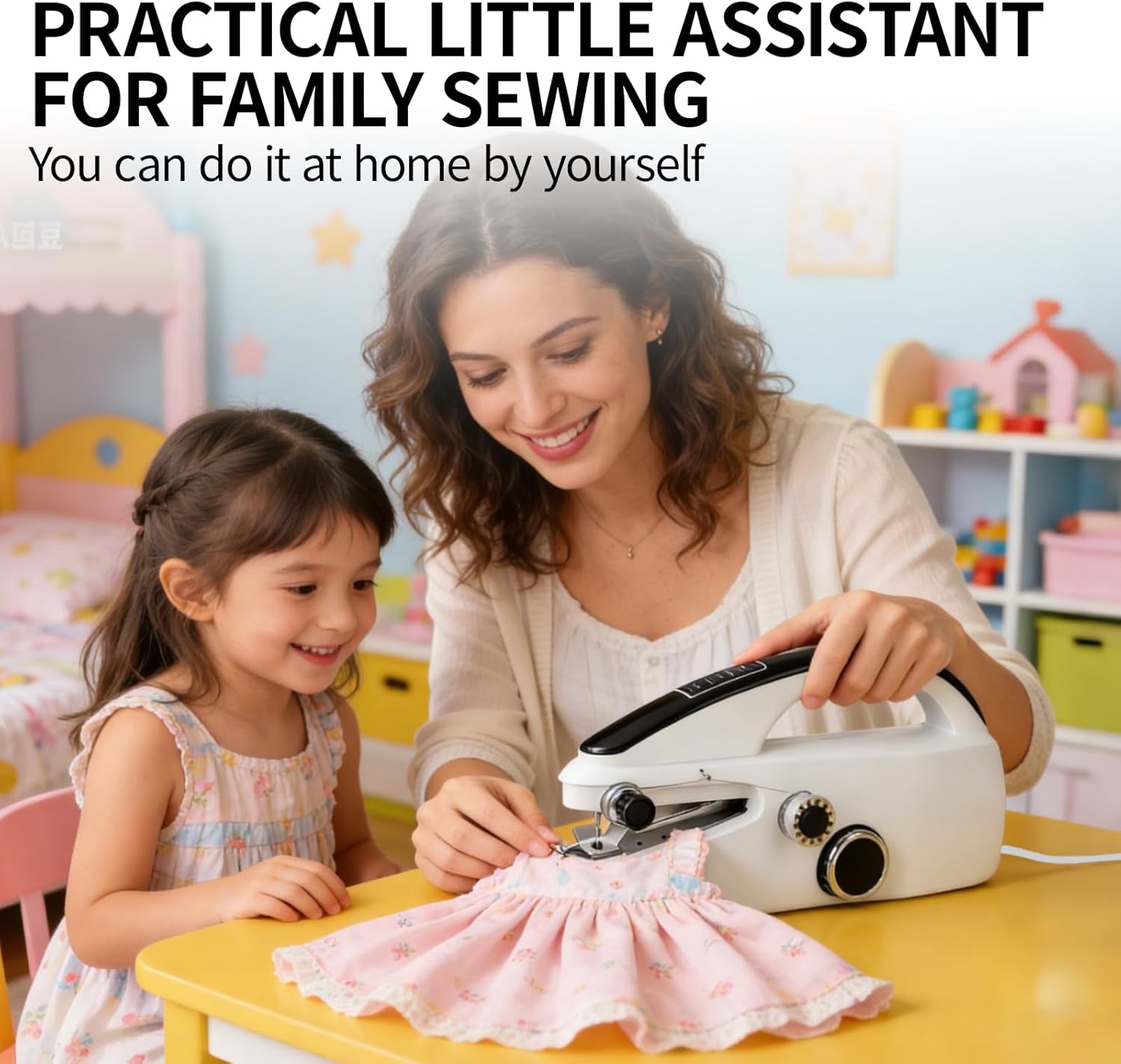 Handheld Sewing Machine, Portable mini Sewing Machine with 20 Thread Colors Emergency Sewing Kit and Storage Case, 2-Speed, Two Power Supply Modes, for Beginners, Adults, DIY, Home, Travel