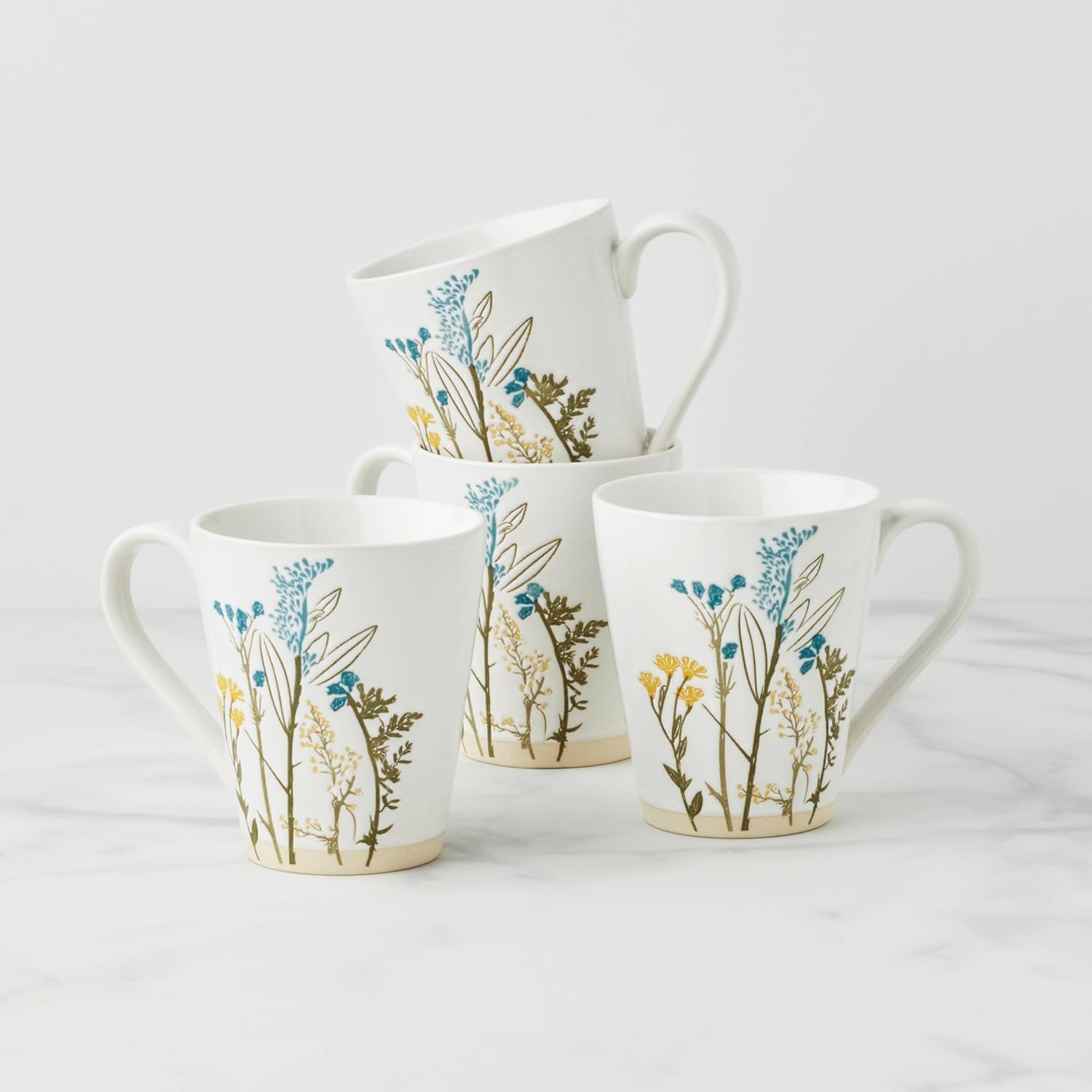 Lenox 896638 Wildflowers Mugs, Set of 4