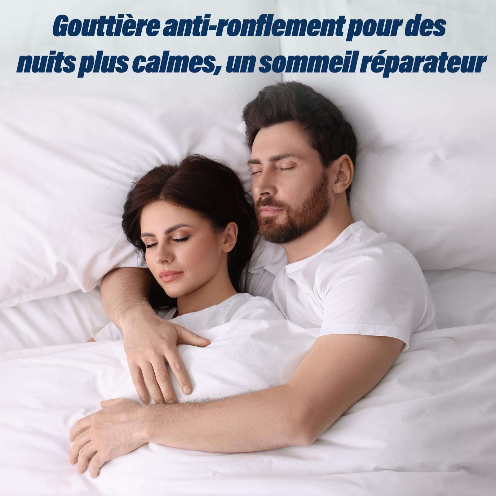 Anti‑Ronflement Inodore et Confortable – Efficace et Puissant, Adapté aux Hommes et aux Femmes, Convient à la Plupart des Bouches - Bleu