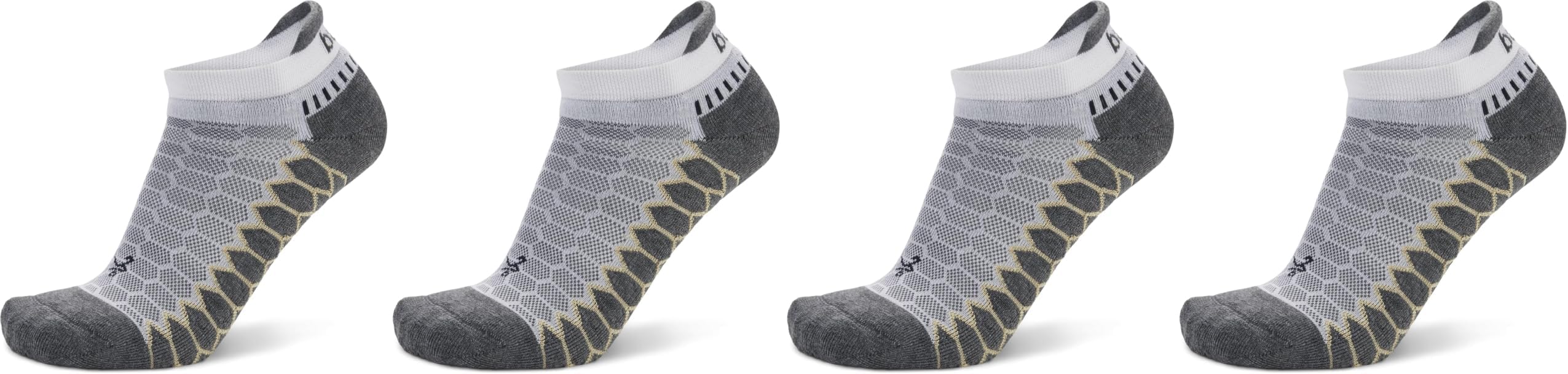 Silver Antimicrobial No-Show Compression-Fit Running Socks for Men and Women (1 Pair)