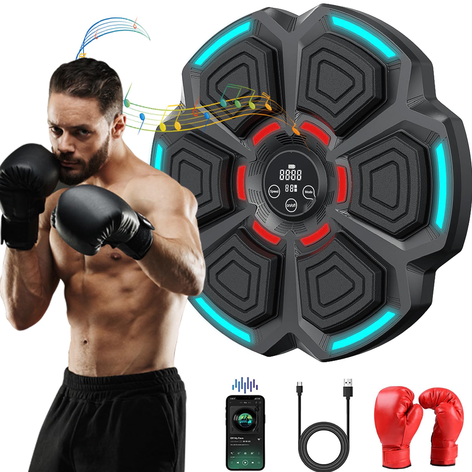 Machine De Boxe Musicale à Domicile, Appareil De Boxe Mural Musique