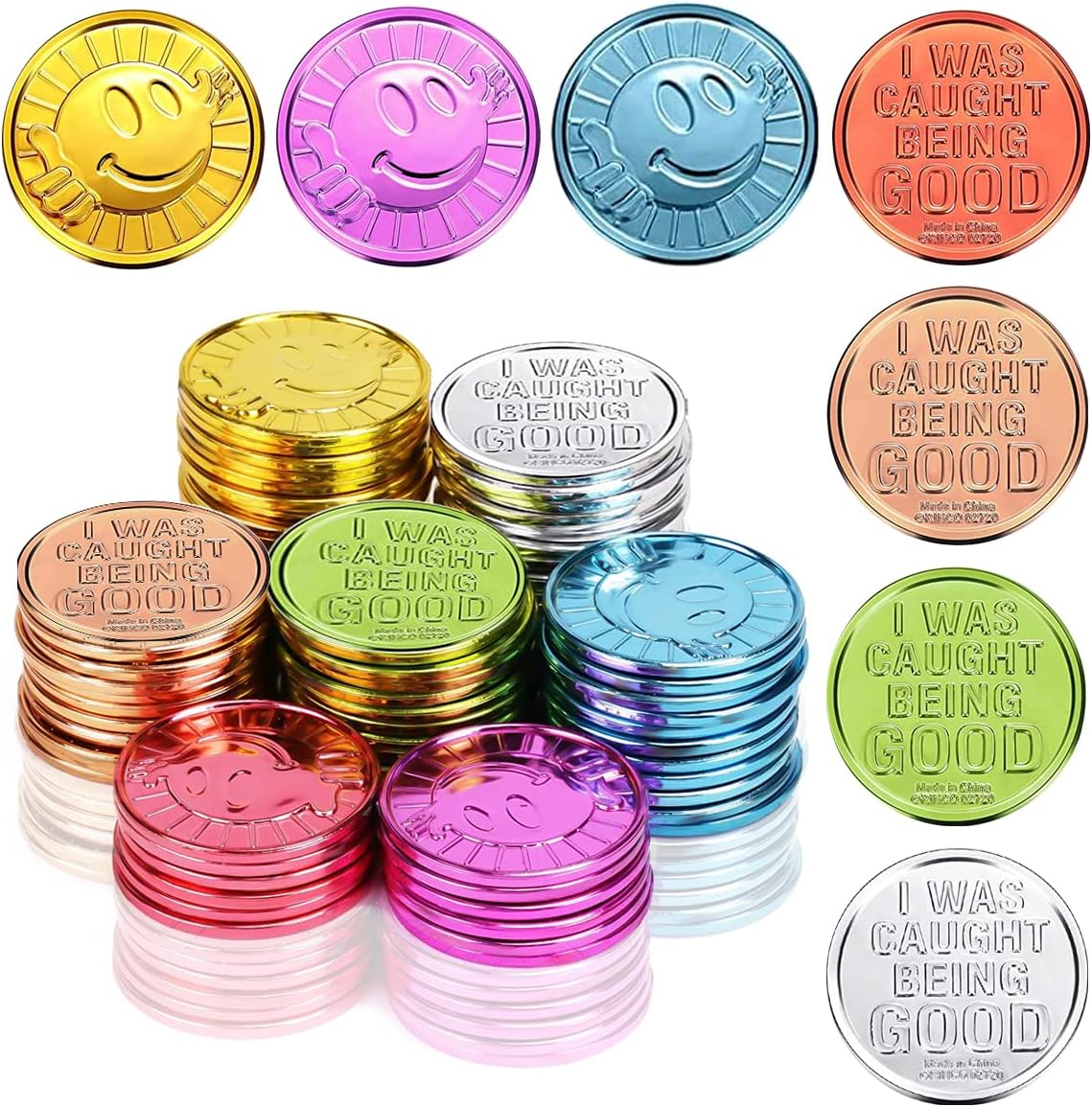 100 Pieces Plastic Pirate Gold Coins Set, Brown - Play Treasure Gold Coins for Pirate Themed Party, St. Patrick's Day, Treasure Hunt Game, Halloween and Christmas Decorations…