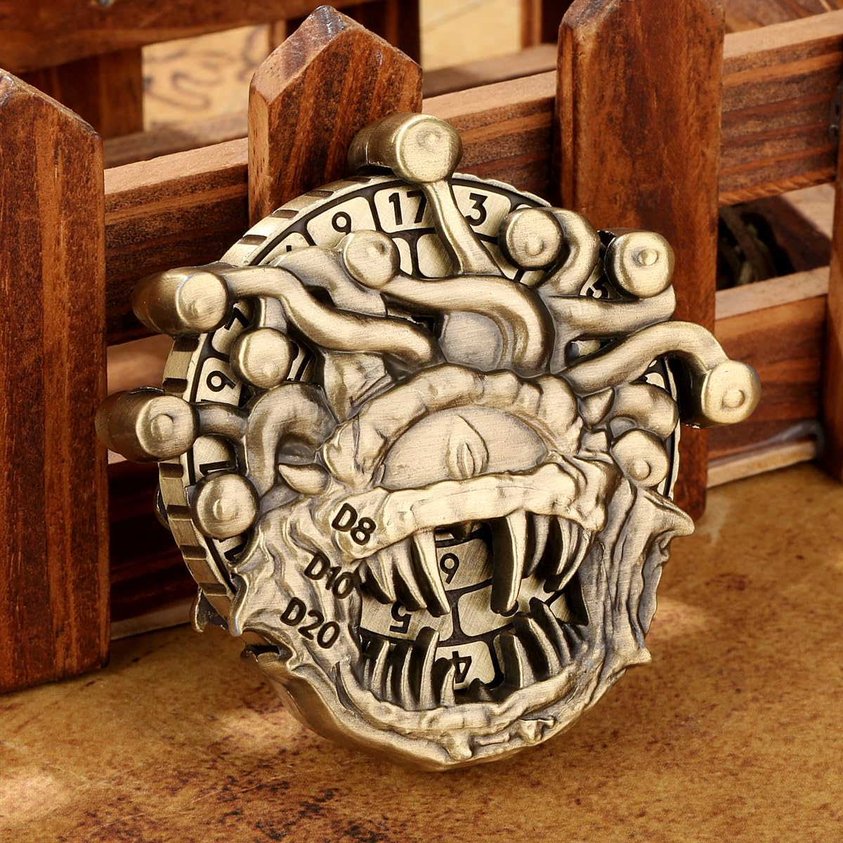7-in-1 Beholder Fingertip Gyro, DND Wheel Dice Spiner, DND Starter Set, 7-in-1 Metal Dice Set - Image 3