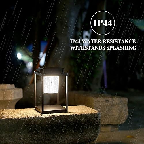 Miniatura 12 de HFVLITE Lámpara de mesa para exteriores, lámpara de escritorio LED inalámbrica recargable en aluminio, encendido/apagado, atenuación continua de 2