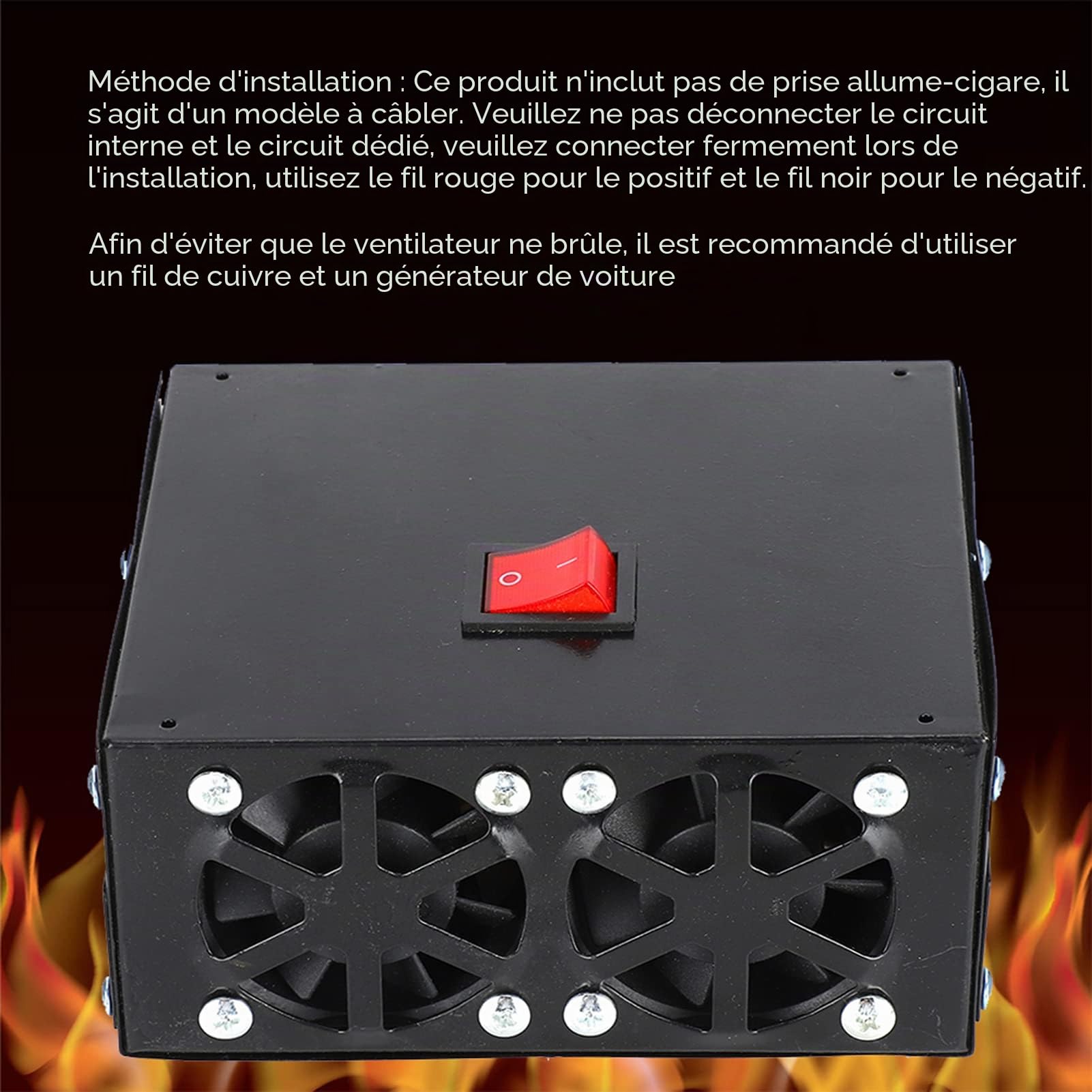 Car Heater,Chauffage de voiture, Réchauffeur de Voiture Portable, Dégivreur de Réchauffeur de Voiture, Ventilateur Silencieux de Désembuage Portable, Chauffage Rapide 600W(12V)