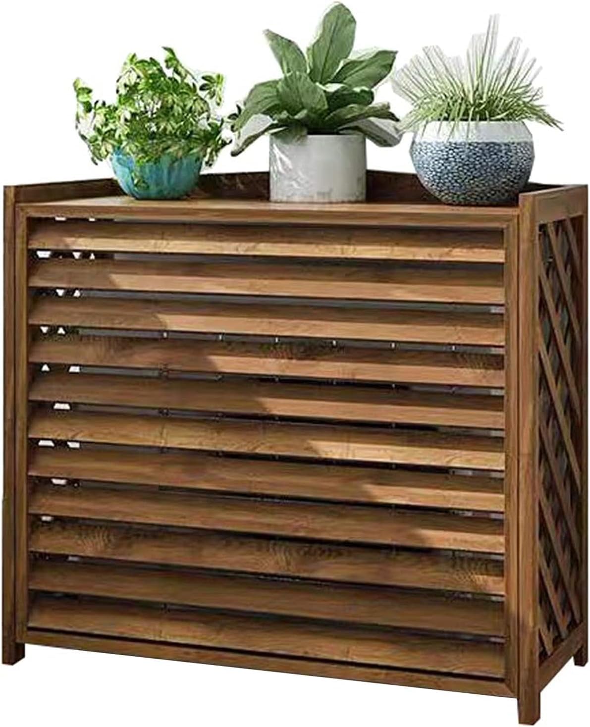 QYMYOZ Outdoor Air Conditioner Cover Screen, 95x40x89cm, Durable Protective Fence for AC Units, Weatherproof Air Conditioning Rack Frame, Essential Outdoor Shielding Solution