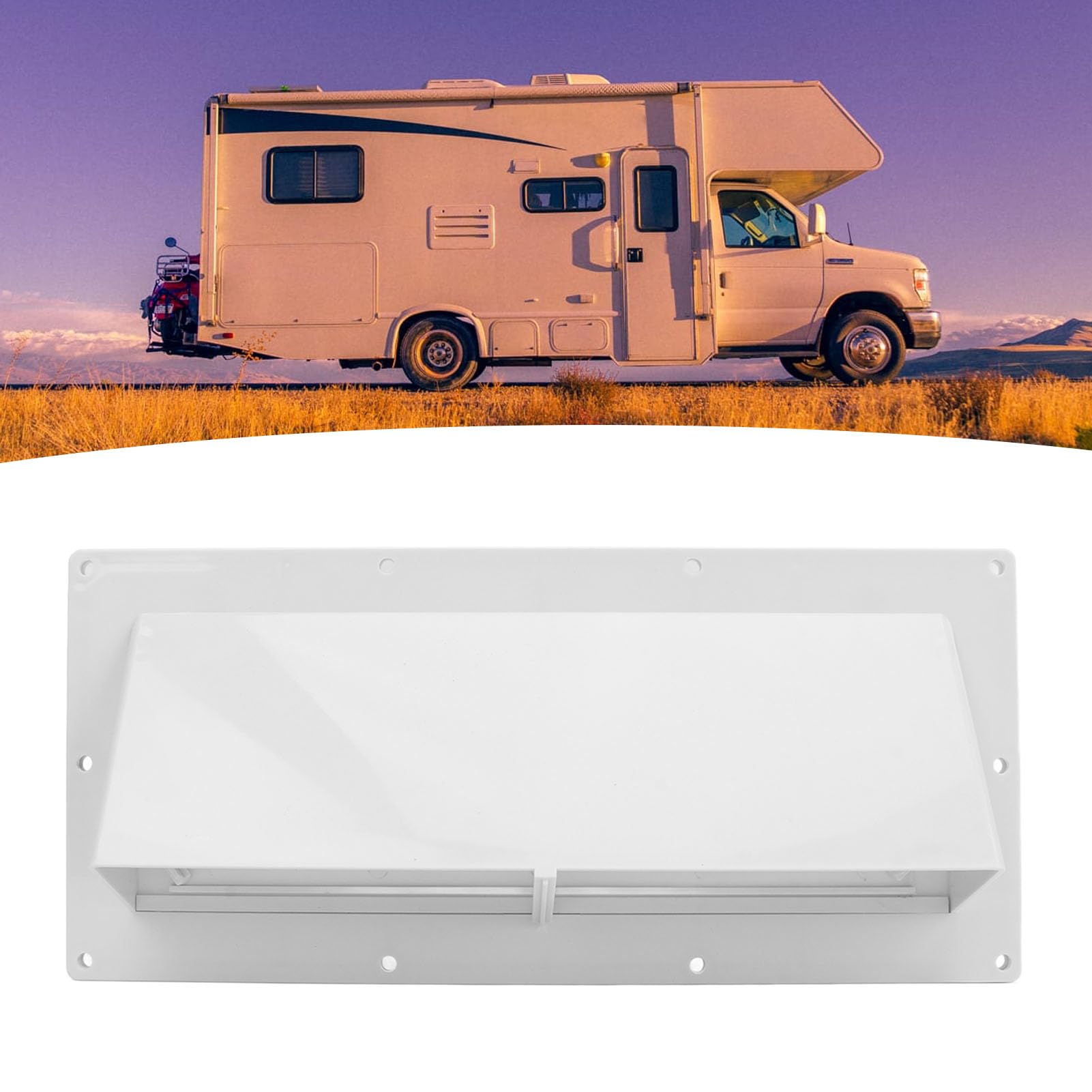 Couvercle D'aération Latéral ABS Pour Camping-car - 150x57mm, Blanc, étanche, Circulation D'air