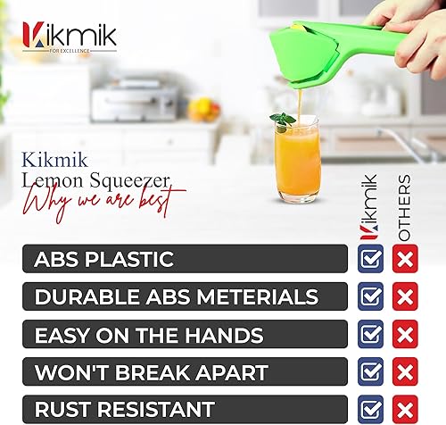 Miniatura 6 de Exprimidor de limón - 2 exprimidores de frutas manual plegables Citrusease jugo sin esfuerzo con diseño ergonómico que ahorra espacio, apriete a