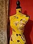 Manichino Sartoriale Busto Donna T222 - In Fibre Di Vetro, Treppiede Legno, Regolabile, Giallo Con Fiori - Foto 6