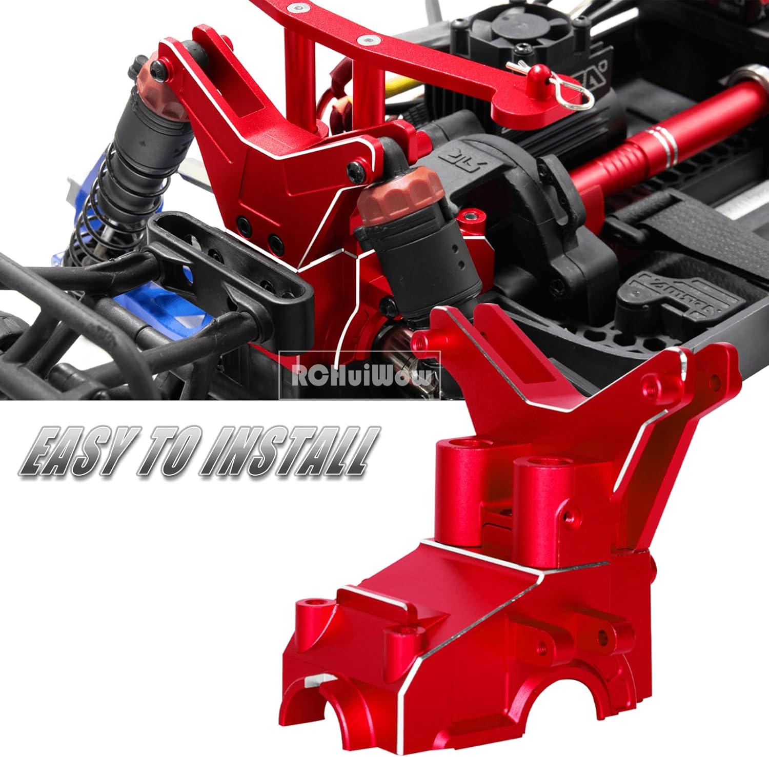 RC Composite Front Rear Upper Gearbox Covers and Shock Tower Upgrades for 1/10 Big Rock 3S BLX,Granite/Senton 3S BLX,Granite/Senton Mega550,1/8 Typhon 3S BLX,Typhon Mega550,Red