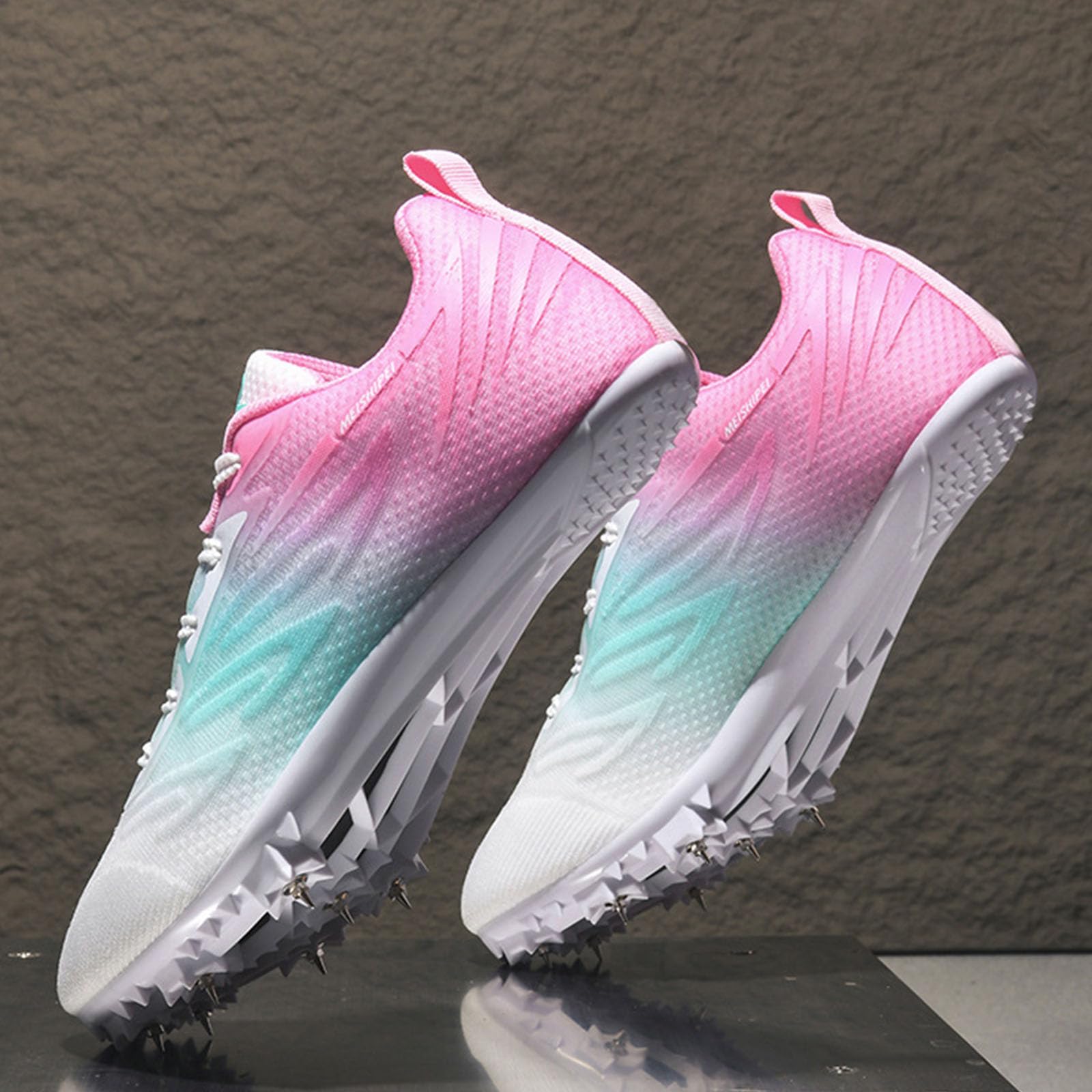 Zapatillas de Atletismo Mujer con 7 Clavos, Zapatos Correr Ligero Resistente ara Running Sprint Salto Largo,Training al Aire Libre