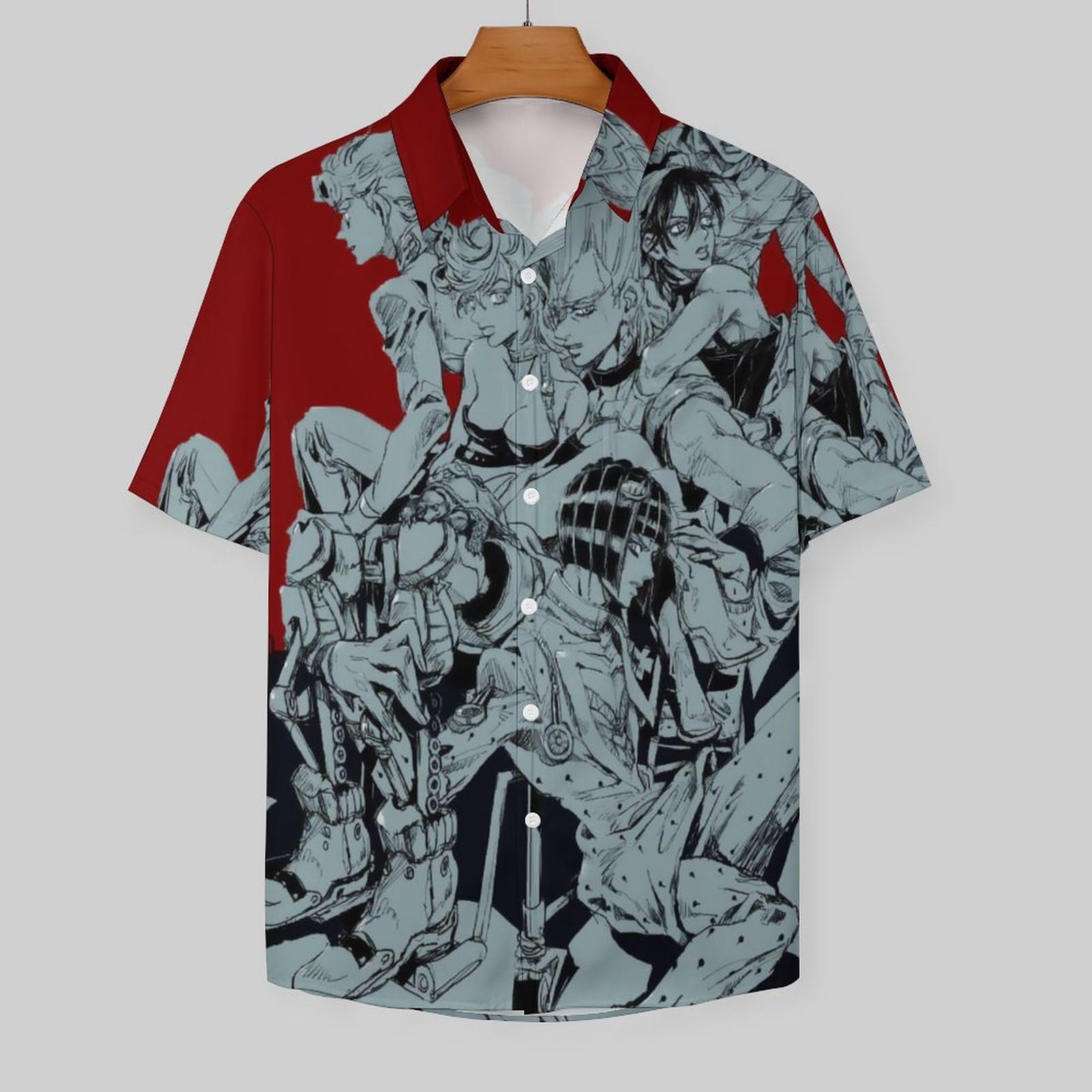 Amazon.co.jp: アロハシャツ メンズ ジョジョの奇妙な冒険 半袖 夏