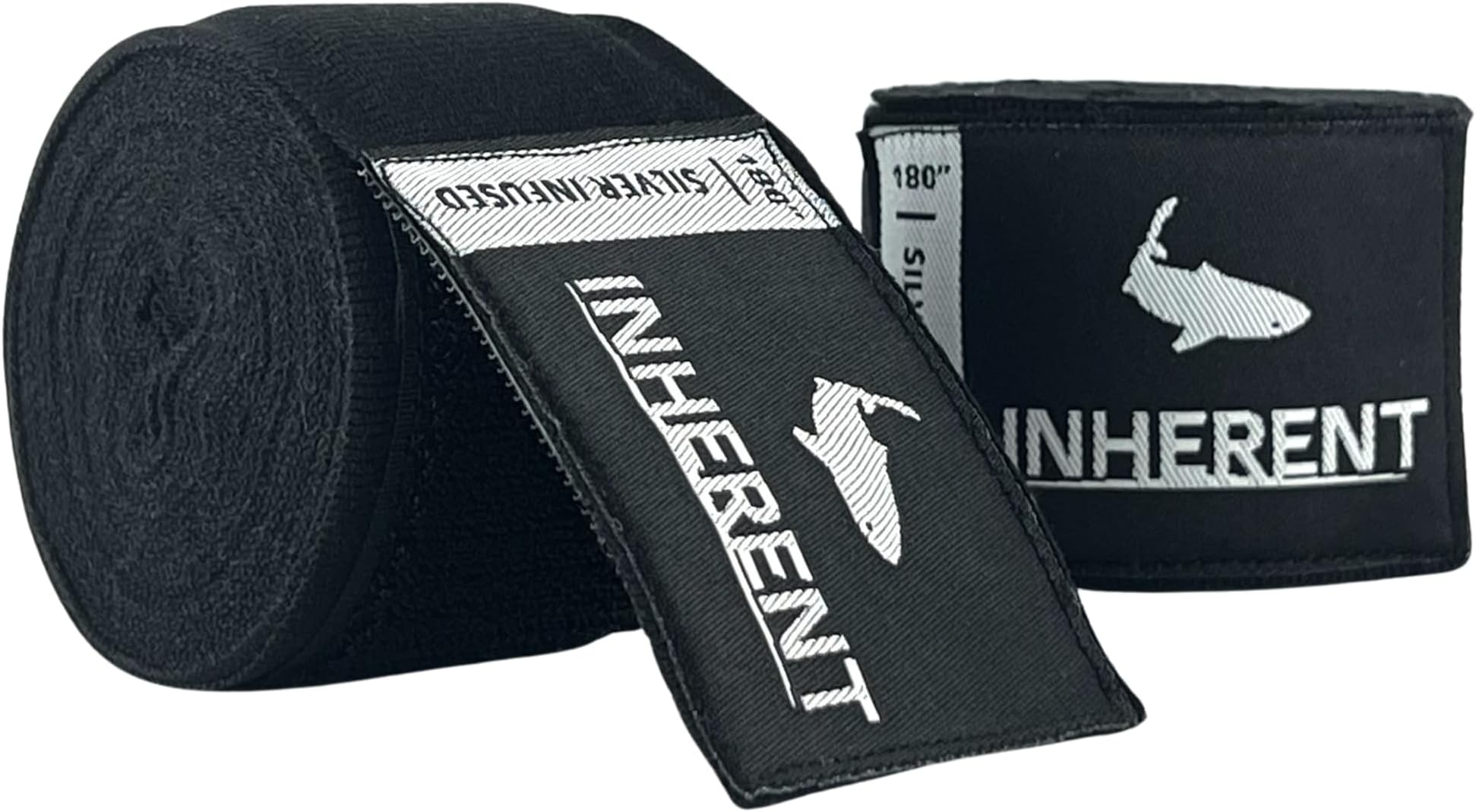 Boxing Hand Wraps 180” (4.5M) Anti-Odor Technology Silver-Infused, Semi-Elastic Support, Premium Hook & Loop Closure, Thumb Loop UP Label - Martial Arts & MMA Training Inner Gloves (Black)