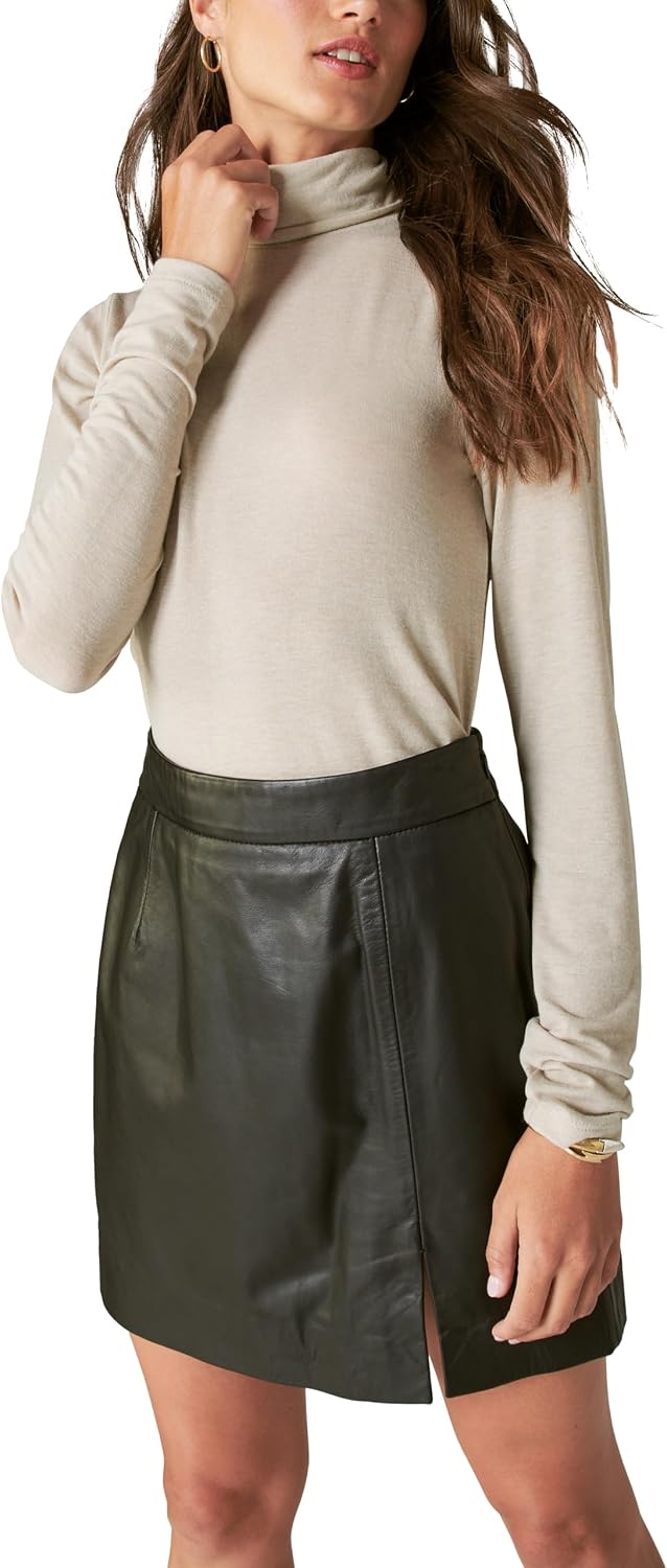 Lucky Brand Women's Women's Mock Neck Layering Top