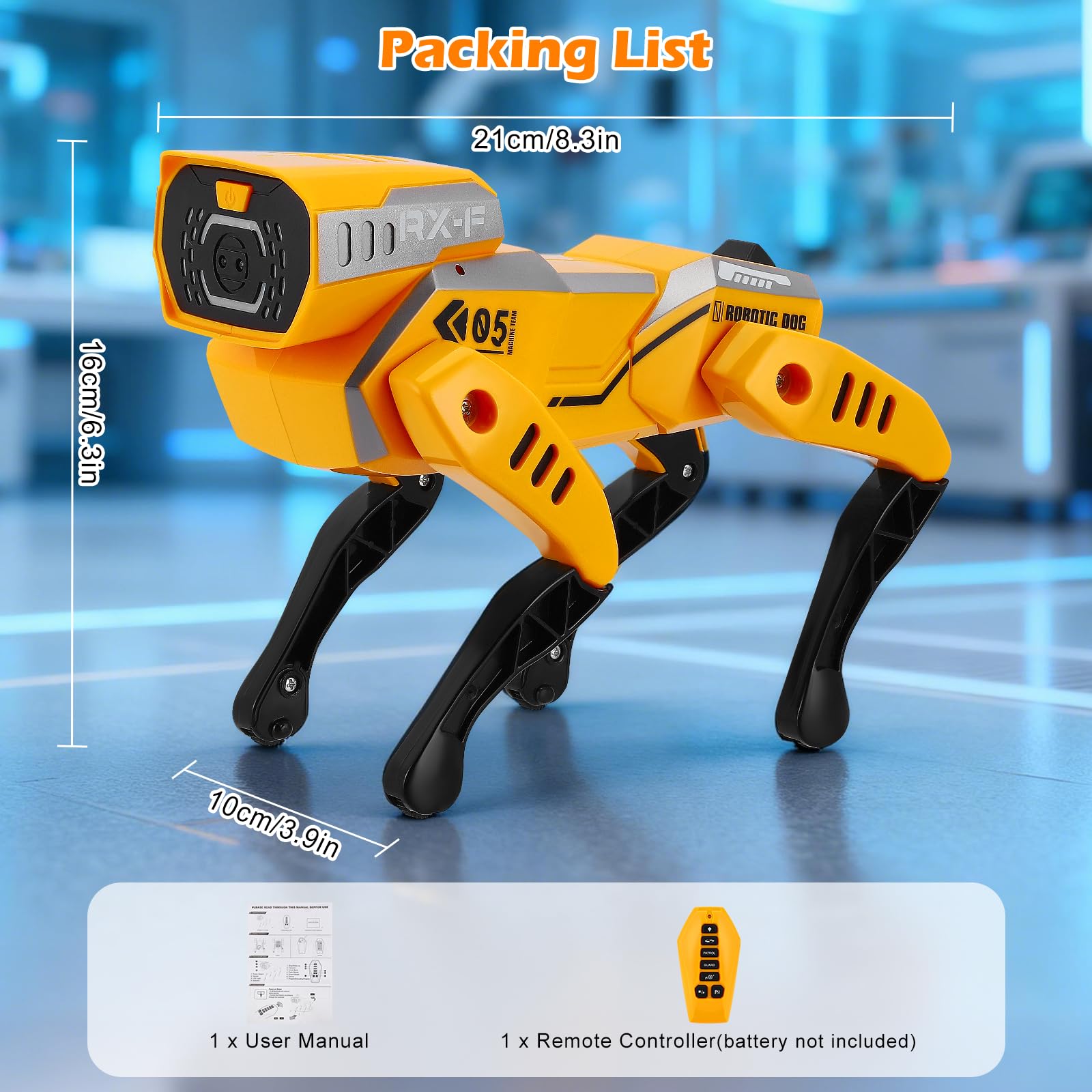 Chien Robot,Beau Robots électroniques pour Enfants avec avec la Marche Avant, Le Demi-Tour, Les patrouilles, la Garde, Le Chant Danse, et la Programmation,Robot Enfant 3+,Meilleurs Cadeaux