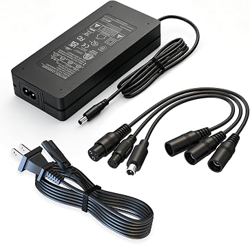 54.6V 2A 100W Power Adapter with 4-in-1 Convertible Cable AC 100-240V