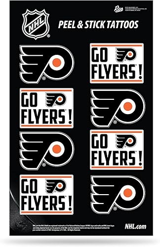 Miniatura 7 de Rico Industries NHL Hockey Vegas Golden Knights - Tatuajes temporales verticales para despegar y pegar - Ojo negro - Aprobado para el día del juego