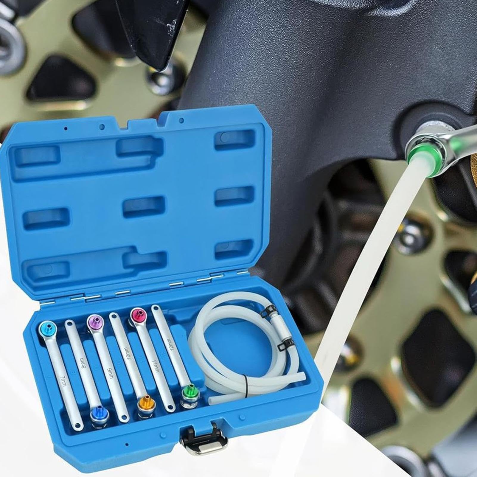 Genérico Brake Bleeder Wrench Portable - 7 Pieces with Storage Case 7-12mm