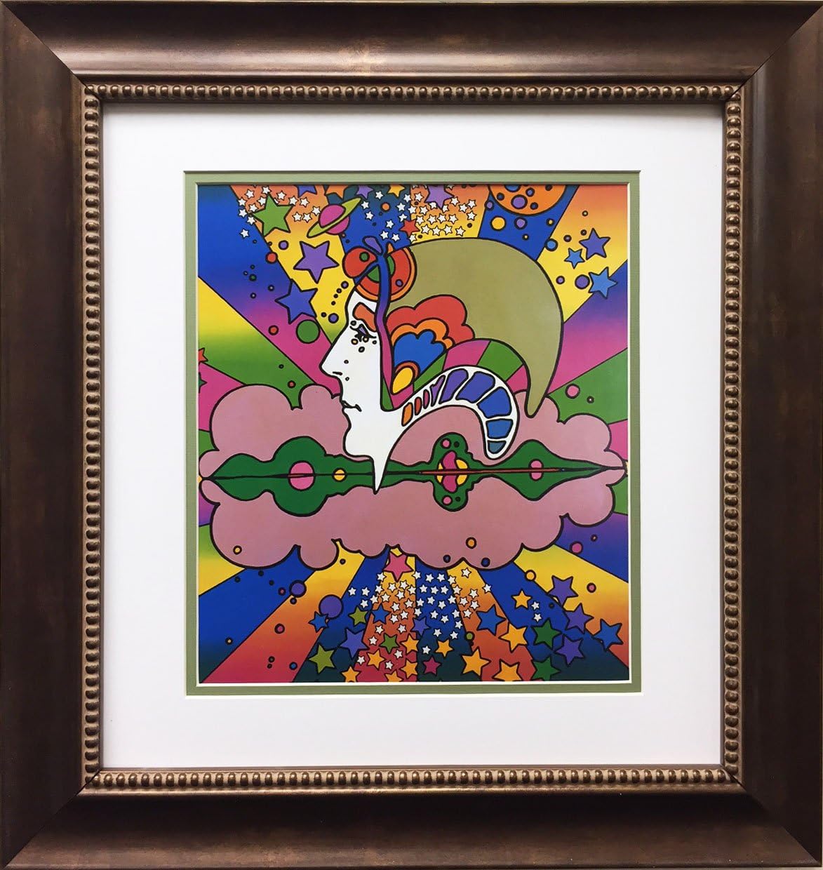 Peter Max "Different Drummer Newly Custom Framed Art Print 18" x 20"
