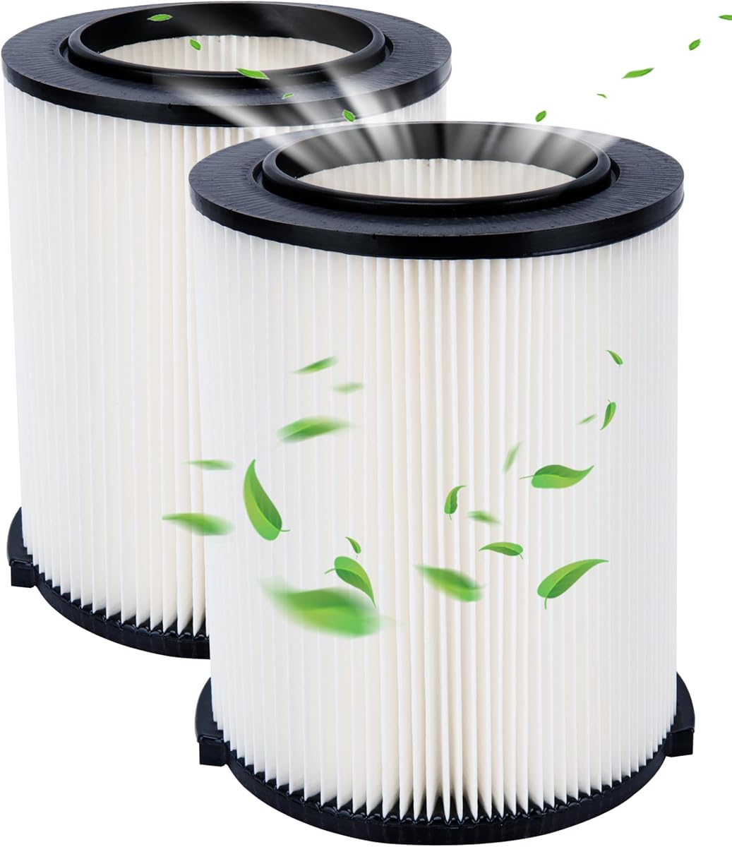 VF4000 Filter Replacement for Ridgid Shop Vac, Washable Cartridge Filter | VF4000 replacement filter for Ridgid shop vac cleaning, washable cartridge design helps handle everyday dust and debris.