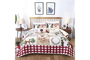 Rustic Christmas Quilt Set - A Festive Addition to Your Holiday Decor