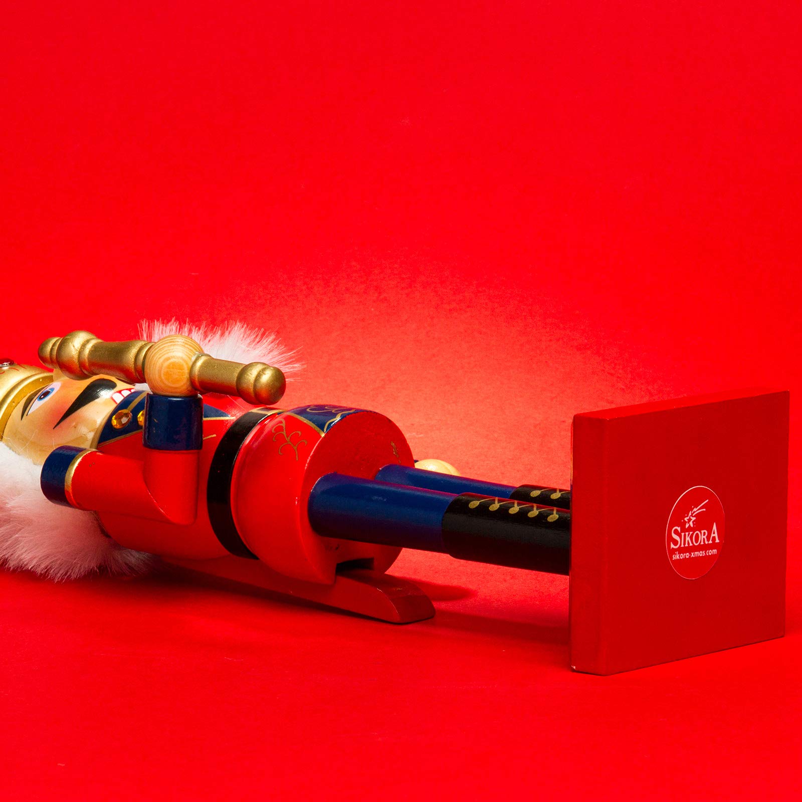 SIKORA Nussknacker H03 König – Weihnachtsdeko Aus Holz, 18 Cm Hoch, Handbemalt, Rustikal