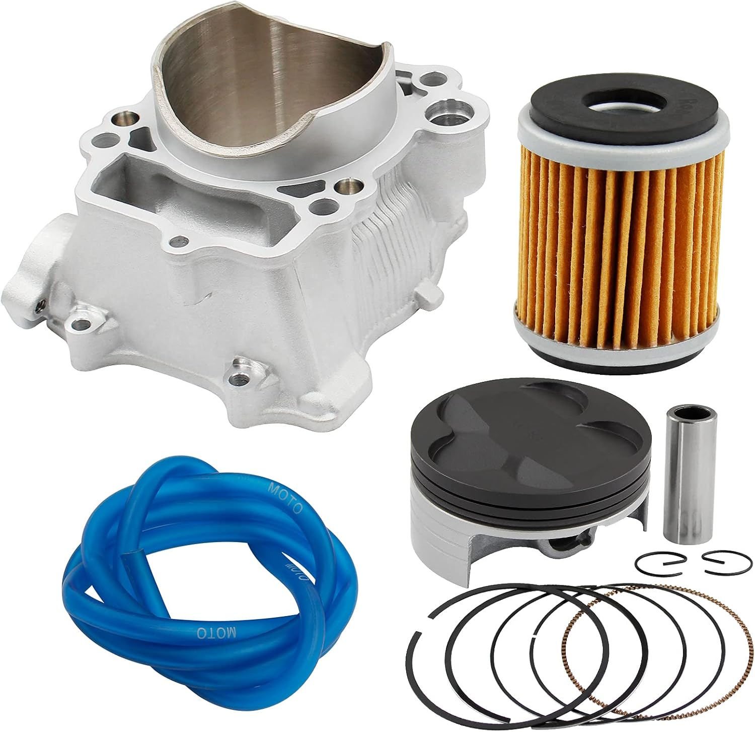 Road Passion 77mm Bore Cylinder Head + Piston Kit + Oil Filter + Oil Tube Set Replacement for Yamaha WR250F YZ250F WR 250 F YZ 250 F 2001 2002 2003 2004 2005 2006 2007 2008 2009 2010 2011 2012 2013