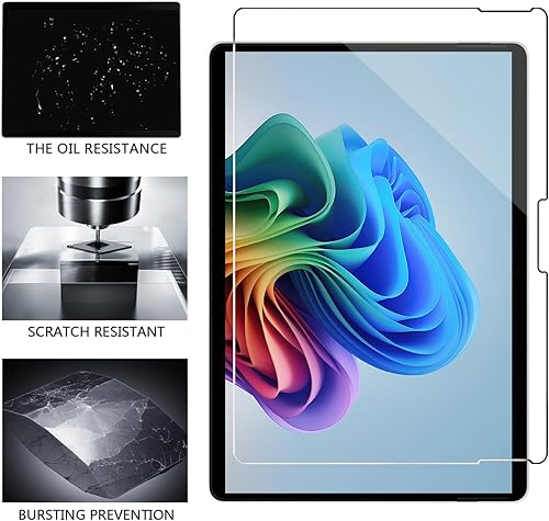 Miniatura 7 de Adeway Protector de pantalla para Microsoft Surface Pro 9Pro 8Pro X 13 pulgadas, dureza 9H, transparente HD, antiarañazos, alta sensibilidad, tacto