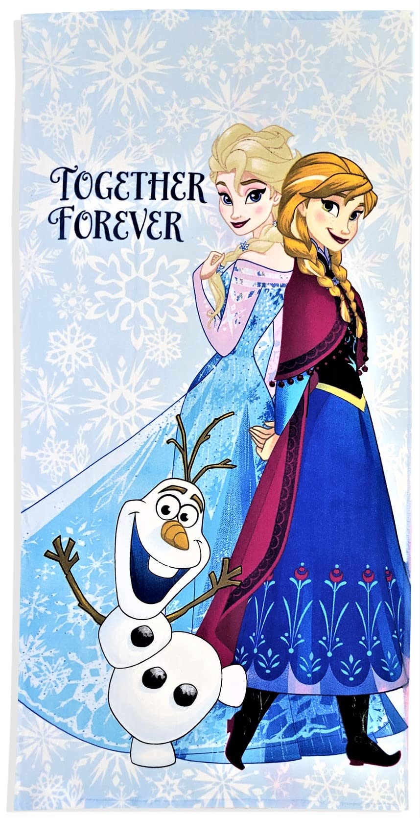 ROYAL WEAR Kids Official Licensed Character Soft Beach/Hooded Bath Towel (Frozen Together Forever, 40 x 60)