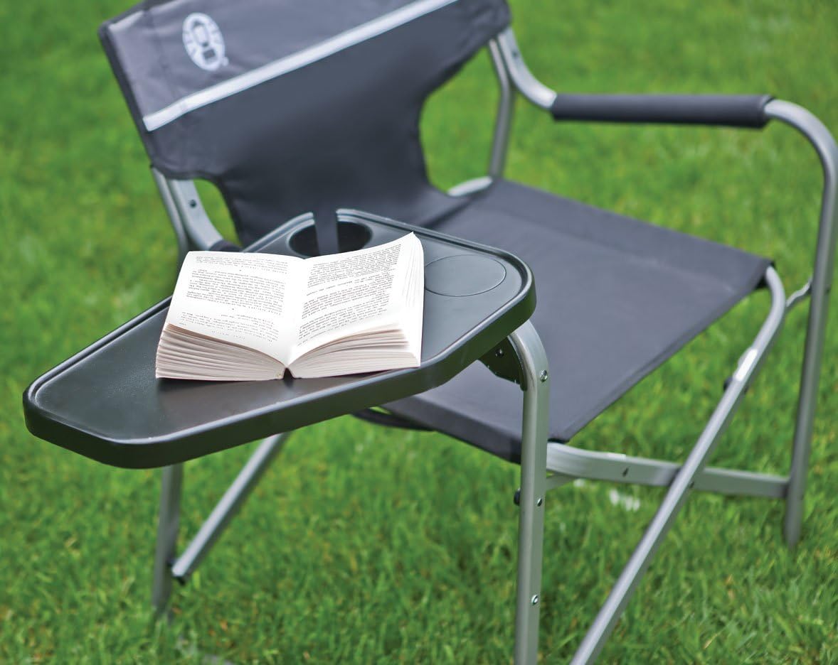 Coleman Aluminum Deck Chair with Swivel Table