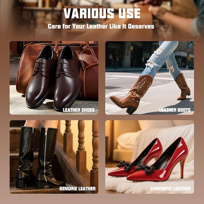 Kit de limpieza para calzado, 16 piezas, cuidado de cuero, regalo para hombres miniatura 5