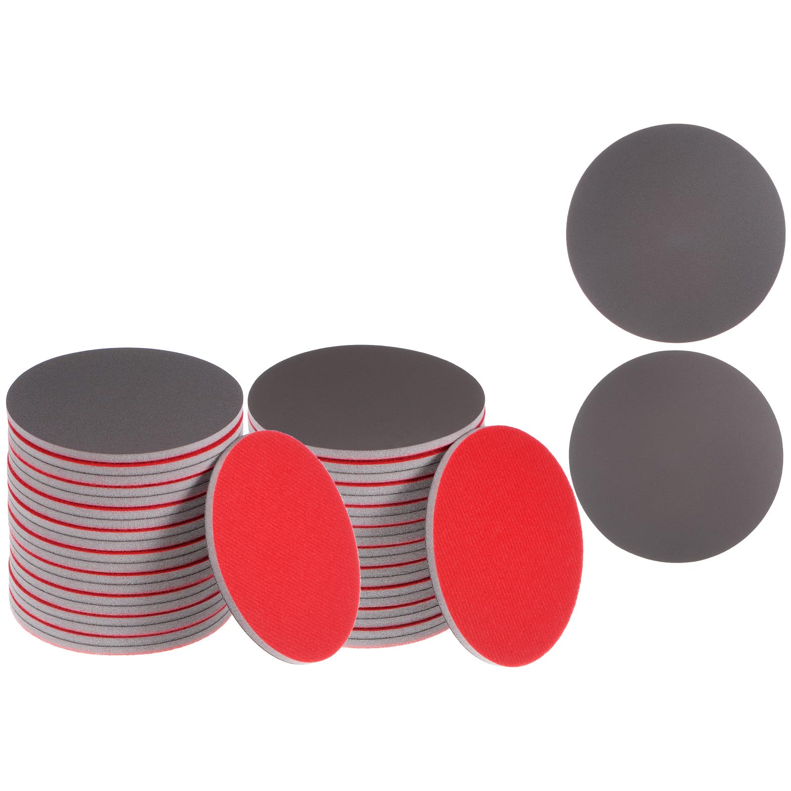 QUARKZMAN 40uds 5 Pulgadas Lijado Esponja Juego 2000 Grano 3000 Grano Gancho y Bucle Lijado Disco Húmedo/Seco Pulido para Auto Madera Yeso Paneles Metal